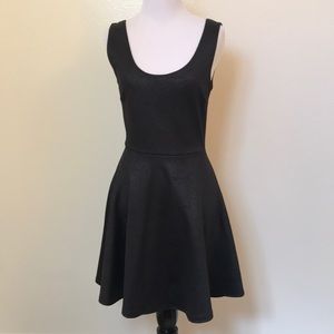 Club L Embossed Print Scoop Neck Fit & Flare Dress - Size Small